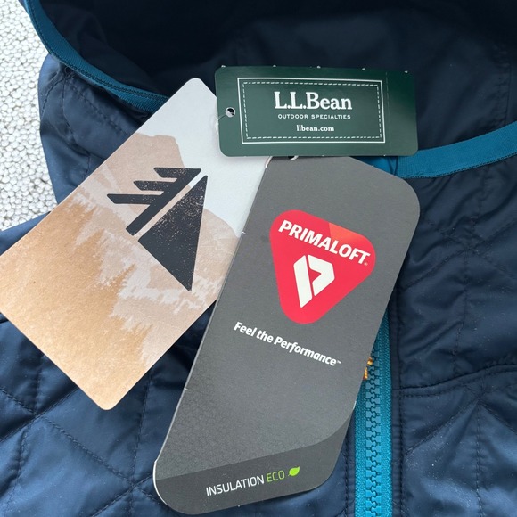 LL Bean Katahdin 1/2 Zip Anorak Jacket Sz M Navy Primaloft Gorpcore Lightweight - Picture 4 of 9